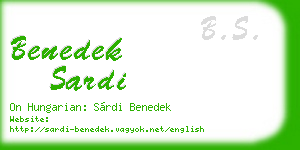 benedek sardi business card